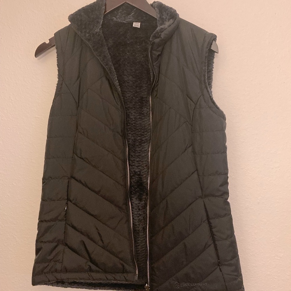 Black reversible vest